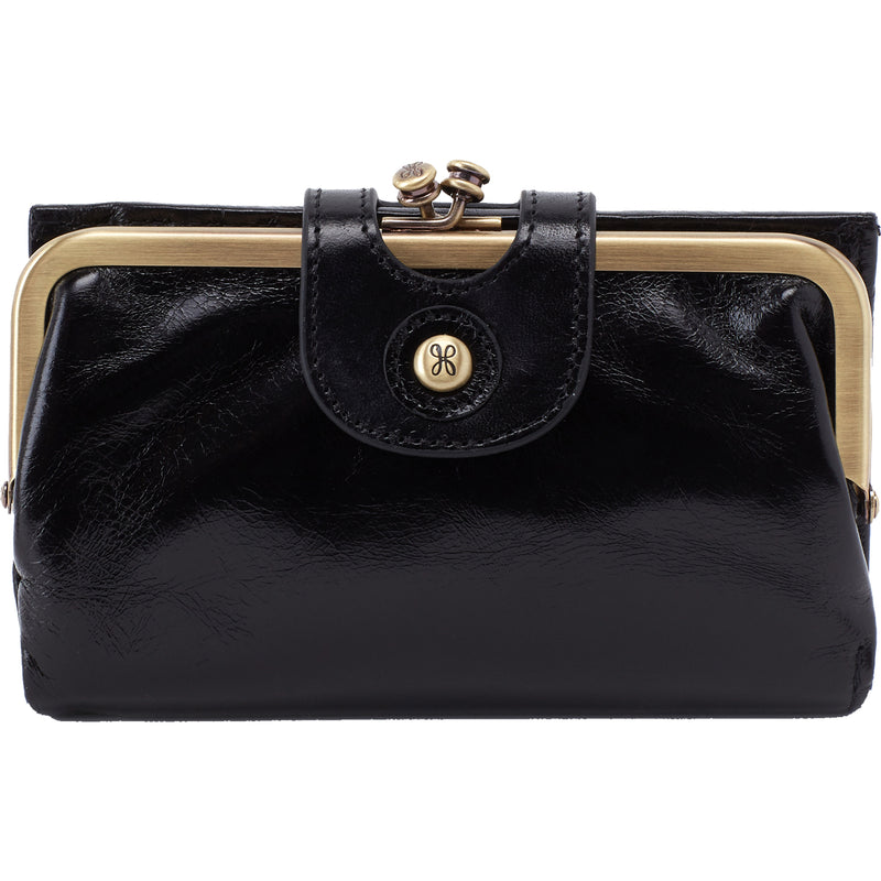 Cheer Frame Pouch in Polished Leather - Black – HOBO